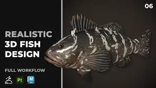 06 FISH FINS DETAILING SCULPT TUTORIAL IN ZBRUSH  CREATURE DESIGN IN ZBRUSH