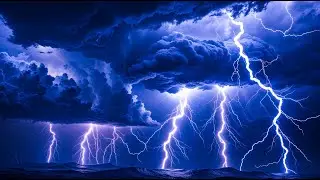Powerful Thunderstorm & Heavy Rainfall To Fall Asleep Fast with Lightning Ambience｜HD Thunder Video