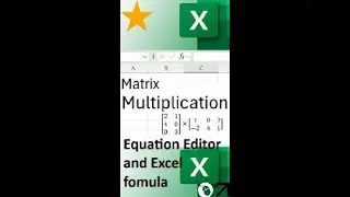 Matrix Multiplication in Excel