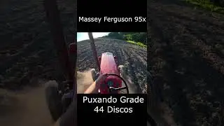 INCRIVEL A FOR&Ccedil;A QUE ESSE TRATOR TEM! MF 95X PUXANDO GRADE 44 DISCOS