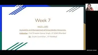 Week 7 - Estimation of runoff, flow through aquifer and assignment 5 discussion