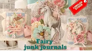 2025! Fairy world Unicorn junk journals collection for sale USA Available handmade fairytaile