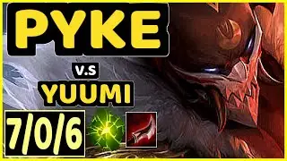 KLAJ (PYKE) vs YUUMI - 7/0/6 KDA BOTTOM SUPPORT CHALLENGER GAMEPLAY - EUW
