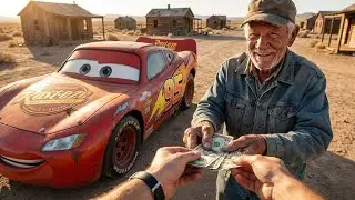POV ASMR Car Restoration  Finding a Sun Faded Lightning McQueen in a Desert Ghost Town