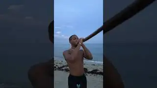 What Came Out Of The Ocean When I Started Playing The Didgeridoo On The Beach? 🌊😱🐉 🐙 #NovaSoundMusic