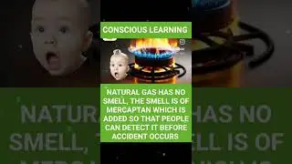 Natural Gas has no smell, the smell is of Mercaptan which is added to avoid accident #education
