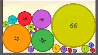 1 to 66 Merge Number Balls - Colour balls Drop & Merge balls : ASMR GAMEPLAY ( Ball Evolution )