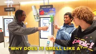 Fart Spray On Mic Prank!
