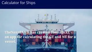 Ship Tonnage Calculator - TheNavalArch