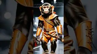 Monkey warriors Fashion Show Fun! #FashionMonkey #shorts #FunShow