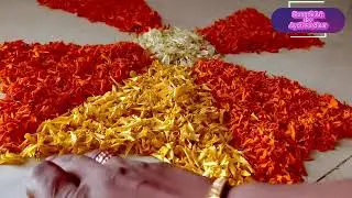Easy Simple Flowers Festival Puja Rangoli @RangoliArtbyJyotiPardikar