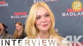 Интервью Эль Фаннинг на красной дорожке фильма &laquo;Хищник: Пустоши&raquo; &mdash; неожиданная роль и комедийный ...