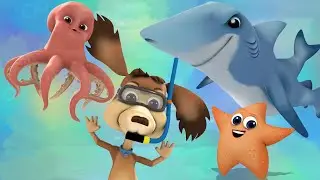 GLU GLU CON LOS ANIMALES DEL MAR 🐶 MI PERRO CHOCOLO | CANCIONES INFANTILES ♫ #cancionesinfantiles