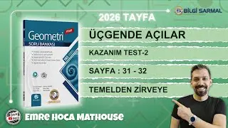 Üçgende açılar -2  BİLGİ SARMAL GEOMETRİ SORU BANKASI | SAYFA 31-32 | 2026 MODEL