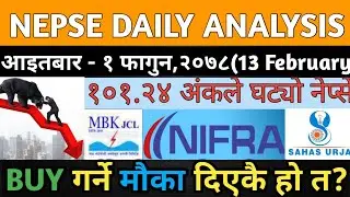 NIFRA HOLD?? || Best Time to Buy/Sell?? || SAHAS,MBJC,NABIL?? || NEPSE Analysis Today