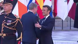 Macron welcomes Petr Fiala, Czech Prime Minister in Versailles, Paris