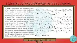 Exercise No.130 @ 85 WPM - Pitman Shorthand Dictation - KZ Learning