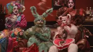 Desiree throws a chicken at Yuri (Full cauldron) - Dragula S6E3