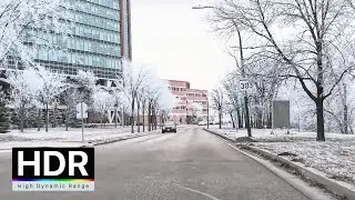 University of Manitoba🇨🇦 Campus Snow Tour! | ASMR Driving HDR