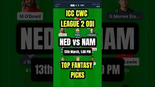 NED vs NAM Dream11 Team | Best Fantasy Picks & C/VC Choice! #nedvsnam #namvsned #icc #cwc #dream11