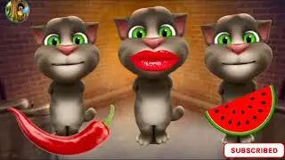billu eating watermelon 🍉 Mirchi 🌶️ and lipstick cartoon funny video @dadabillu3180 #cartoon