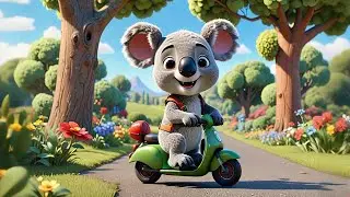 The Koala Who Hopped on a Scooter 🐨🛴 | Exciting Nursery Rhyme for Kids