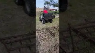 We restored our 120 year old flat harrow.