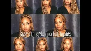 8 EASY WAYS TO STYLE CROCHET BRAIDS ! | Ashecalee