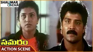 Samaram Movie || Roja & Srihari Superb Action Scene || Suman, Roja, Puneet Issar || Shalimarcinema
