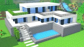 TUTO GRANDE MAISON MODERNE FACILE À FAIRE | Minecraft