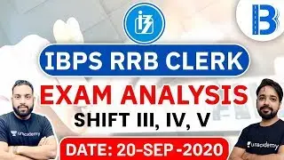 IBPS RRB Clerk Prelims (20 Sept 2020, 3rd, 4th & 5th Shift) | Exam Analysis & Asked Questions