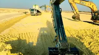 Excavator Work | Hyundai 220HD & JCB Action | Real Construction Site Sound 🚜🔥