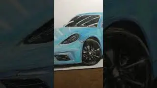 PORSCHE BOXSTER AZUL - DESENHO REALISTA - PASSO A PASSO - SPEED DRAWING CARS - Carros - Arts_FR