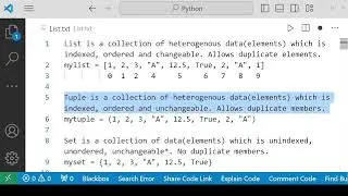 Python Tuple
