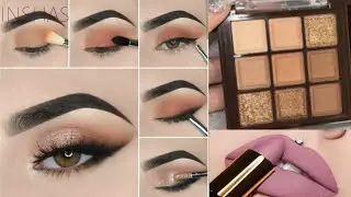 Glam naturel makeup tutorial for beginners stepbystep |bridal eye makeup for brown eyes| inshas 