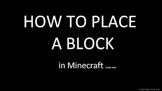 How to place a Block in Minecraft (Complete Tutorial)