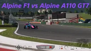 Alpine A110 vs Alpine F1 car