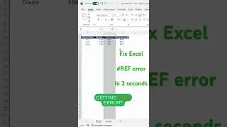 Getting an Excel REF Error when deleting column? - do this instead #ref