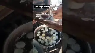 HOW CRUNCHY TARO CHIPS BEING MADE #crunchy #chips #made