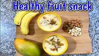 Lockdown special healthy fruit snack | fruit with yogurt recipe for #lockdownrecipe #chefinkashmir