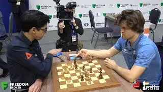Why did Magnus Carlsen point towards Anish Giri's clock? | World Blitz 2022