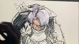 [Speed draw] Trunks and Gohan Fan Art Timelapse