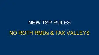 New TSP Rules: No Roth RMDs & Tax Valleys