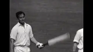 Denis Compton's obituary, BBC TV, Grandstand April 26 1997 with Steve Rider and Trevor Bailey