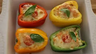 Cheesy Stuffed Peppers in 10 Minutes?! Easy, Quick & So Delicious!