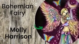 Bohemian Fairy - Molly Harrison //Adult Colouring Book Flip Through