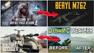 PUBG Mobile 0.9.5 Update || Season 4 || New Gun, New Competitive Mode, New Face & Hair Styles