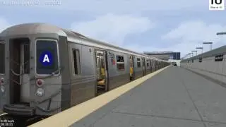 OpenBVE: Far Rockaway Bound R68 (A)  Enters & Leaves Howard Beach-JFK Airport