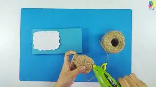 DIY flower vase with cardboard  3D wall decoration Lettering & flower vase_R