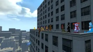 Gmod FNaF | Throwing FNaF off a building PART 2